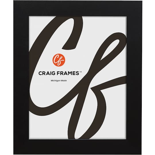 Craig Frames Bauhaus Mystic Satin Black Picture Frame